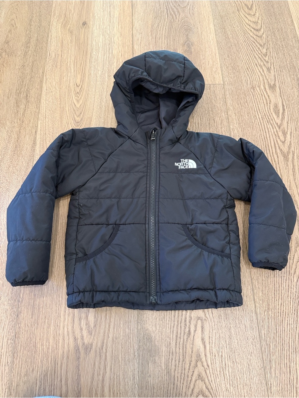 The North Face Kids Hooded Puffer Jacket - black size 3T
